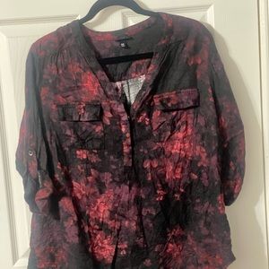 Torrid Floral bButton Up Blouse